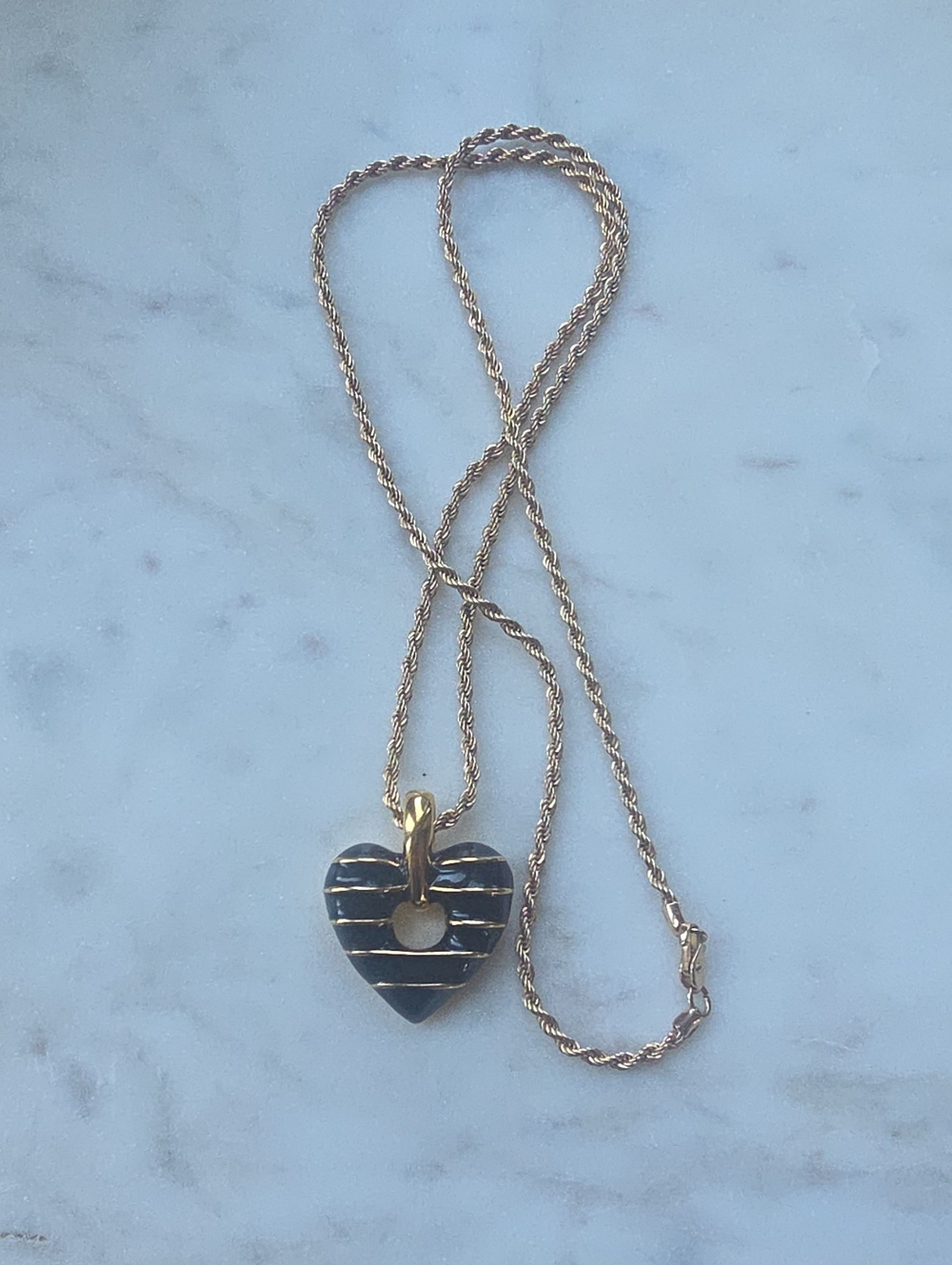 Joan Rivers reversible heart pendant necklace